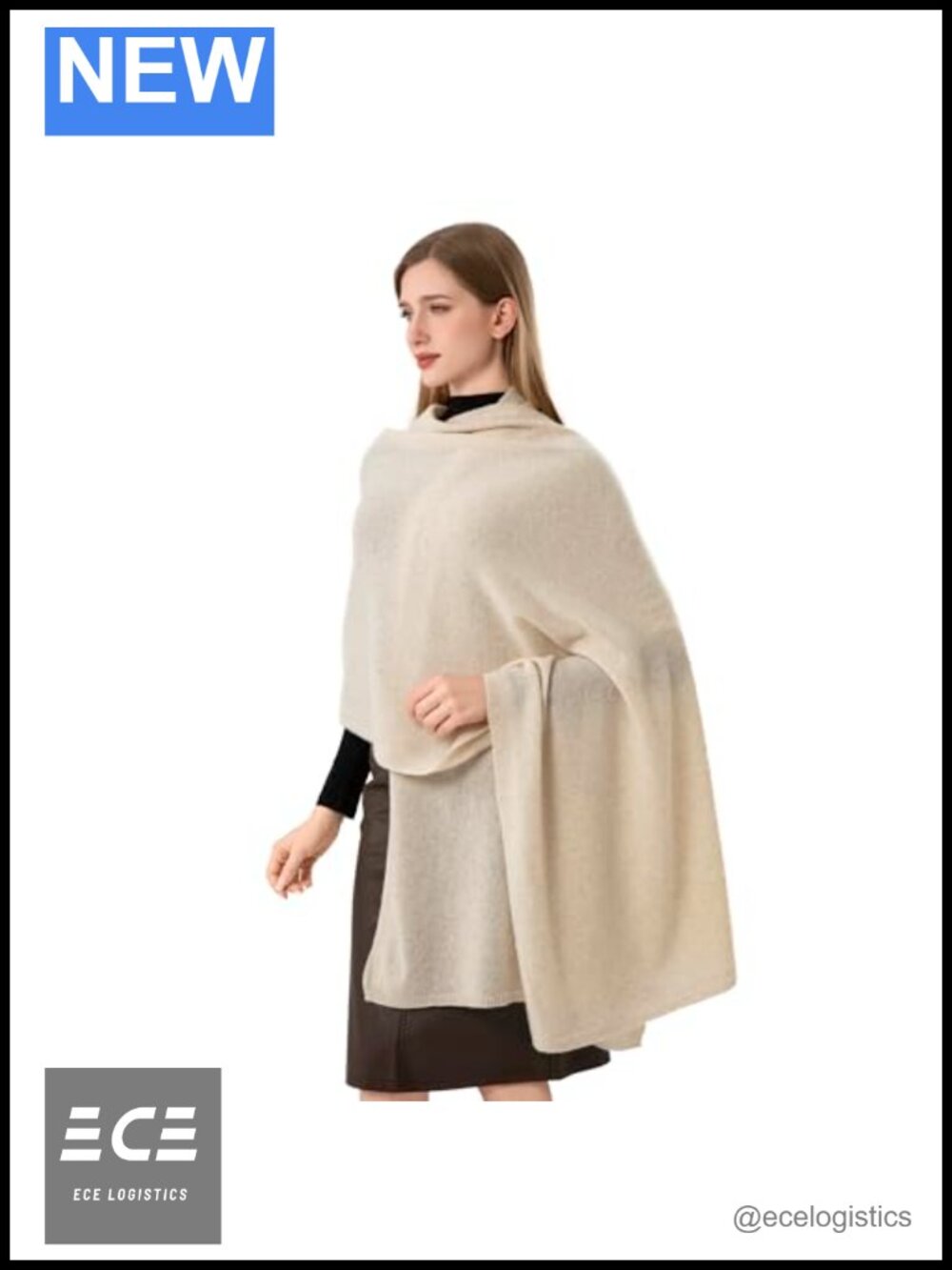 Cashmere Wool Knitted Wrap Scarf Stole Shawl Travel Blanket Pashmina XL